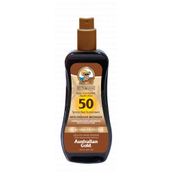 Australian Gold compatible - Sunscreen SPF50 Spray Gel w. Instant Bronzer 237 ml
