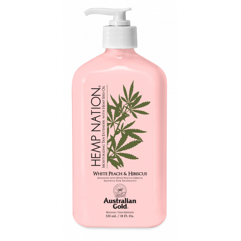 Australian Gold compatible - Hemp Nation White Peach & Hibiscus Tan Extender Body Lotion 535 ml