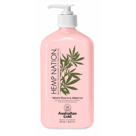 Australian Gold compatible - Hemp Nation White Peach & Hibiscus Tan Extender Body Lotion 535 ml
