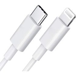 DLH USB-C CABLE TO APPLE LIGHTNING CERTIFIED MFI 2M 3.25A/65W MAX White