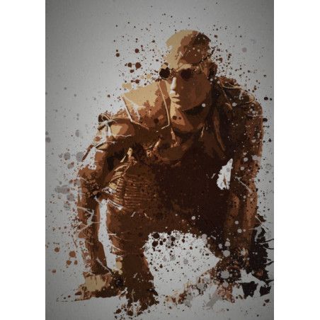 PC SPLATTER - Magnetic Metal Poster 45X32 - Pitch black