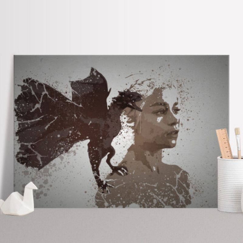 PC SPLATTER - Magnetic Metal Poster 45X32 - Mother of Dragons