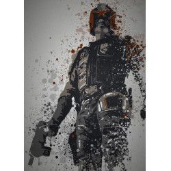 PC SPLATTER - Magnetic Metal Poster 45X32 - I am the law