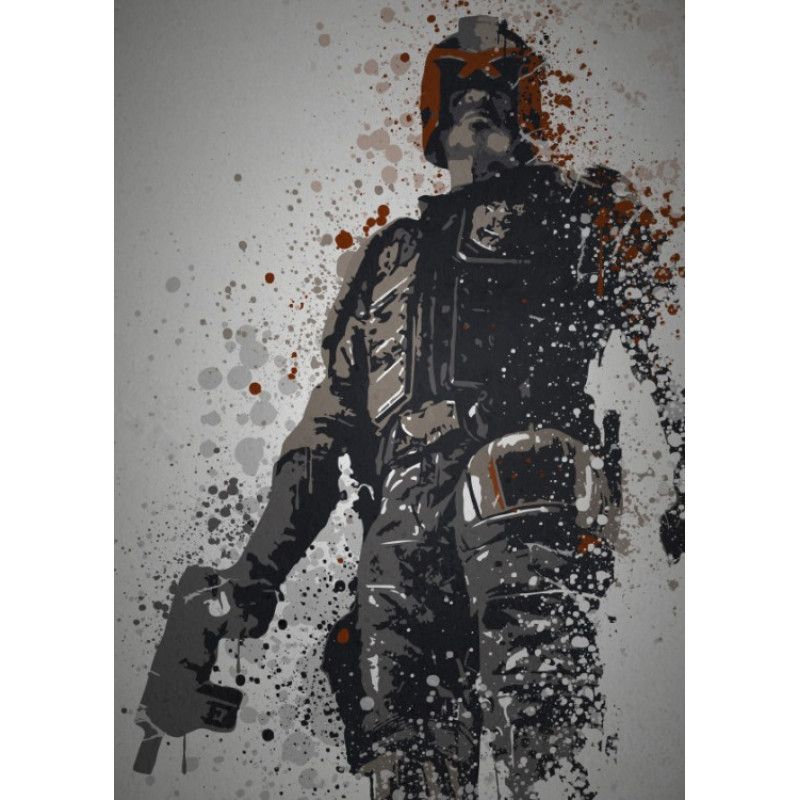 PC SPLATTER - Magnetic Metal Poster 45X32 - I am the law