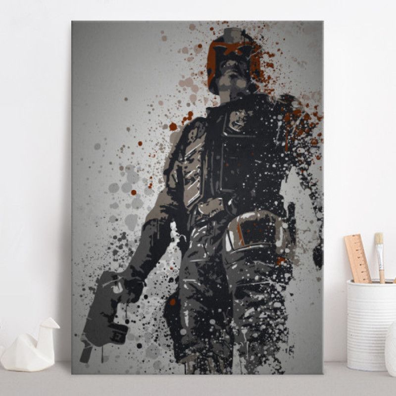 PC SPLATTER - Magnetic Metal Poster 45X32 - I am the law