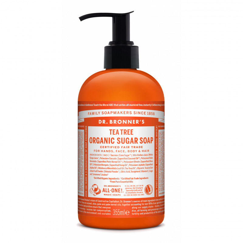 Dr. Bronner's - Organic Sugar Soap Tea Tree 355 ml