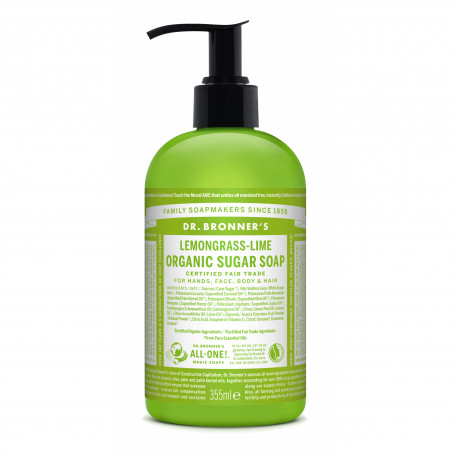 Dr. Bronner's - Organic Sugar Soap Lemongrass Lime 355 ml