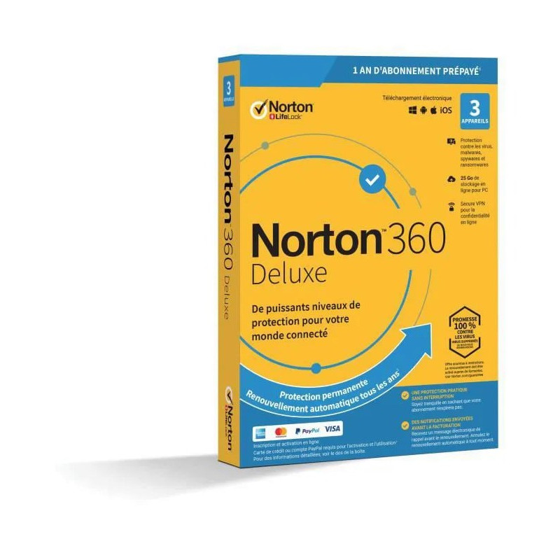 NORTON 360 DELUXE 25GB FR 1Y 3D 1Y GENERIC RET1 MM