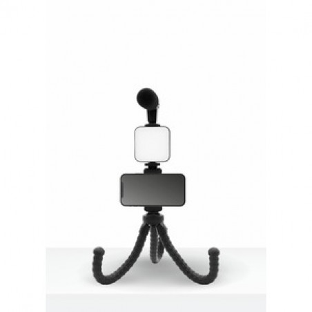 VLOGGING KIT 4 EN 1 MICRO + TREPIED + SUPPORT + LED
