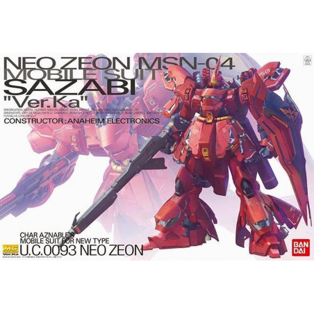GUNDAM - Model Kit - MG 1/100 - MSN-04 Sazabi Ver.KA - 18 CM