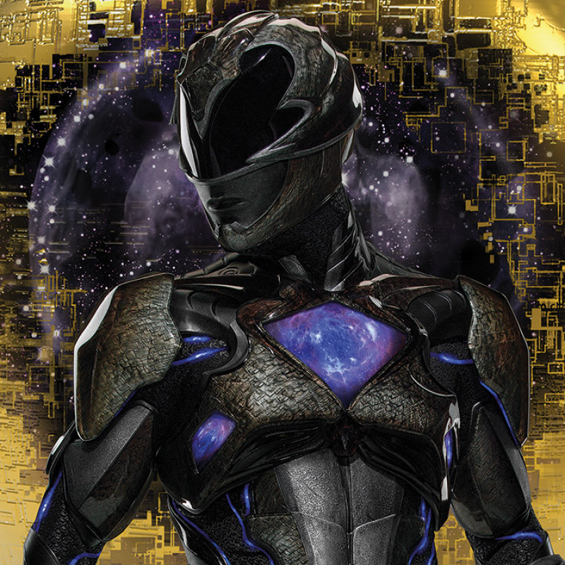 POWER RANGERS MOVIE - Canvas 40X40 '18mm' - Black Ranger Pose