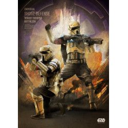 ROGUE ONE KEY FORCES - Magnetic Metal Poster 45x32 - Scarif Trooper