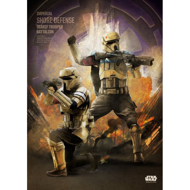 ROGUE ONE KEY FORCES - Magnetic Metal Poster 45x32 - Scarif Trooper