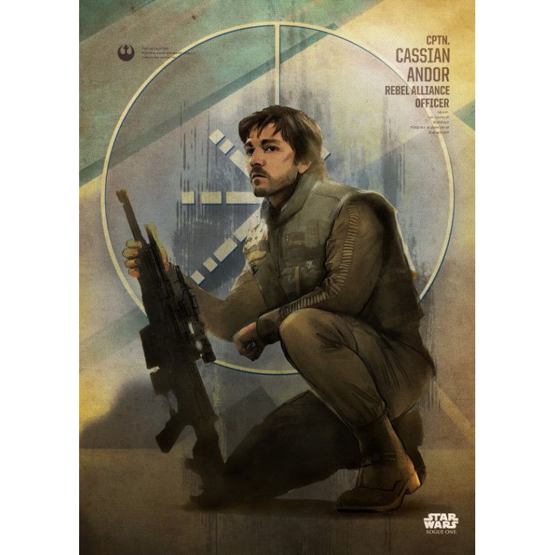ROGUE ONE KEY FORCES - Magnetic Metal Poster 45x32 - Cassian Andor