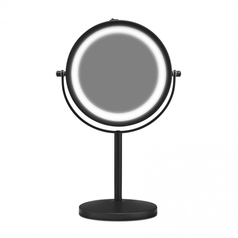 Gillian Jones - Table Mirror w. Strong LED Light - Mat Black