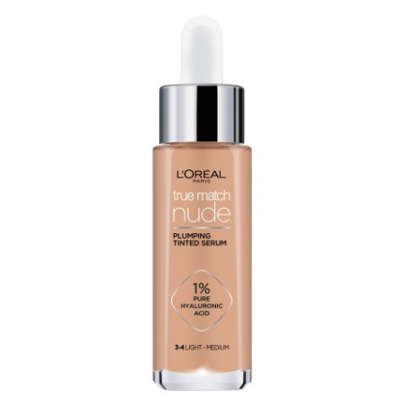 L'Oréal - True Match Nude Plumping Tinted Serum - Light-Medium 3-4