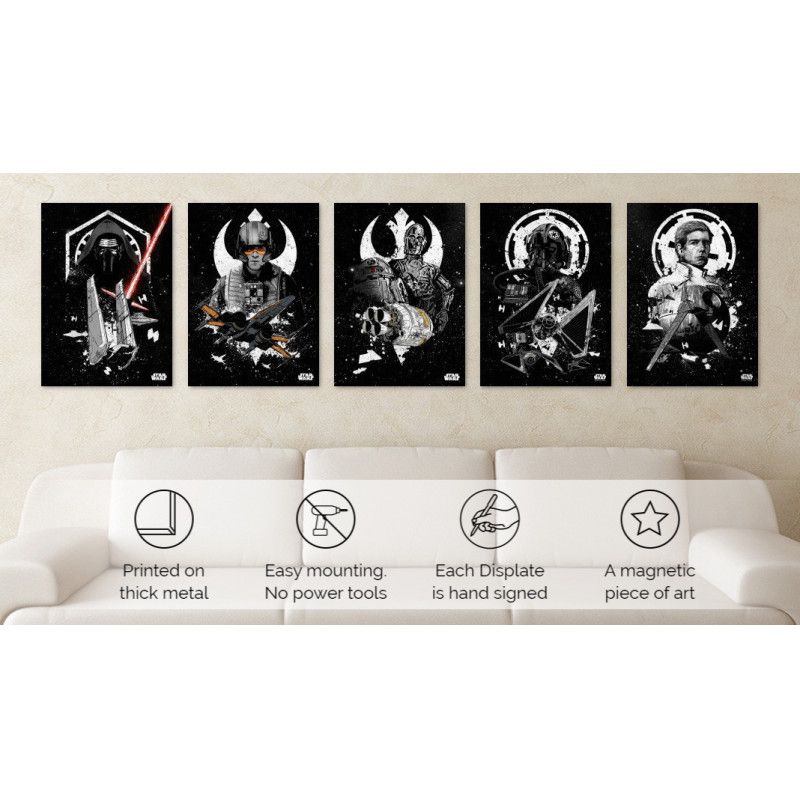 STAR WARS PILOTS - Magnetic Metal Poster 45x32 - Imperial Shuttle