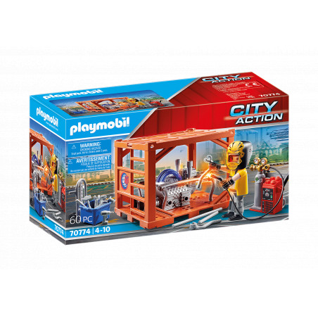 OUVRIER ET CONTENEUR