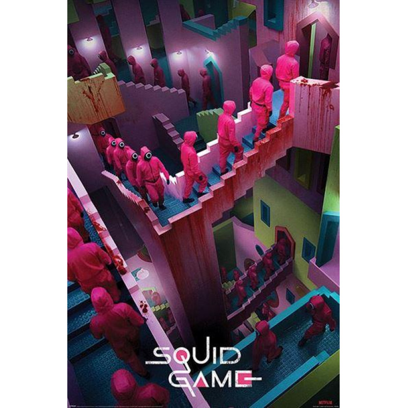SQUID GAME - Crazy Stairs - Poster 61x91cm
