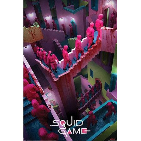 STOCK2 - SQUID GAME - Crazy Stairs - Poster 61x91cm