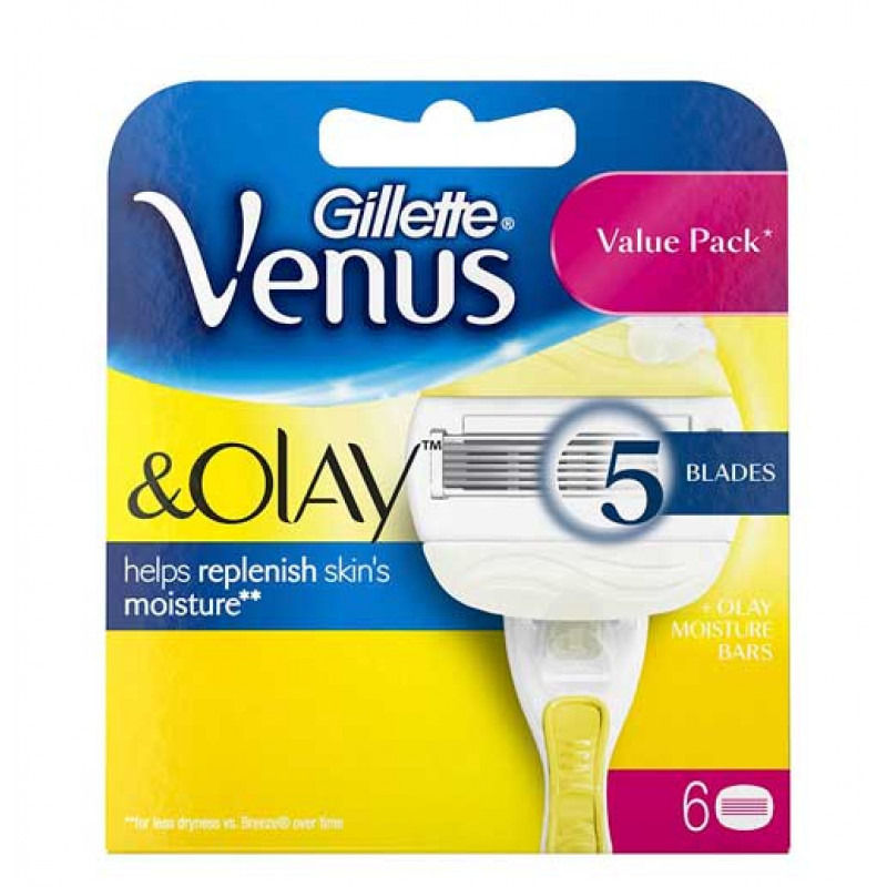 Gillette compatible - Venus Comfortglide w. Olay Blades 6'S