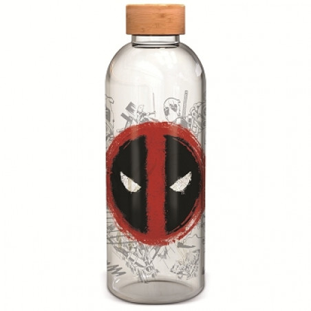 LARGE GLASS BOTTLE - DEADPOOL