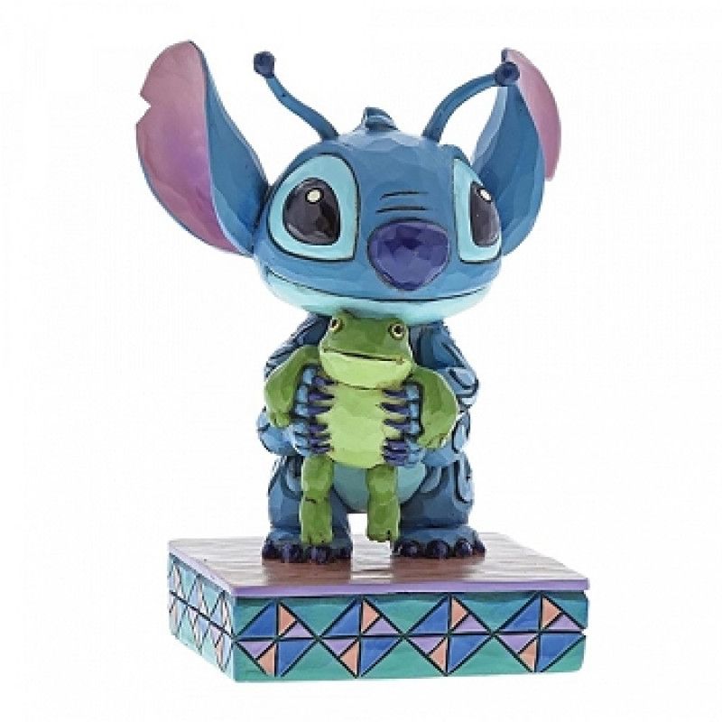 Figurine Stitch avec grenouille (Disney Traditions)