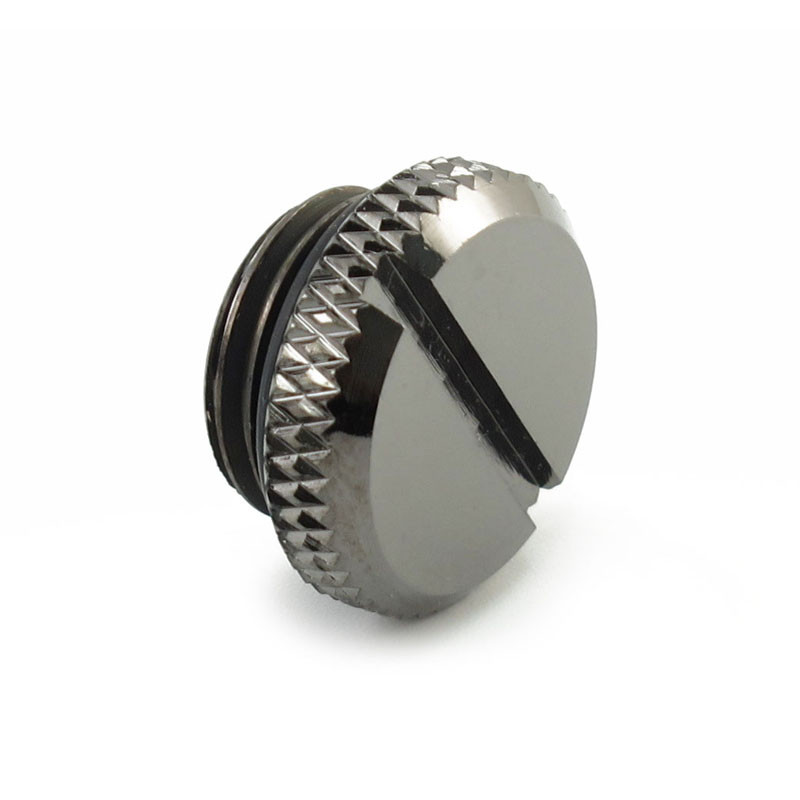 XSPC compatible Verschlussstopfen V2 G1/4 Zoll AG - 10er Pack, schwarz chrome