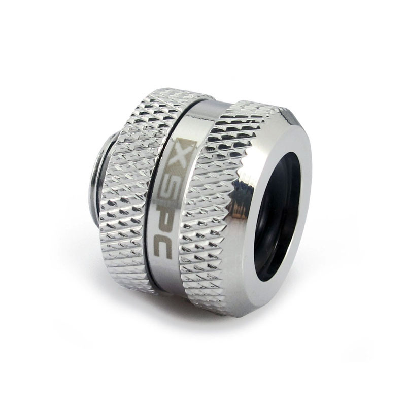 XSPC compatible Anschluss G1/4" auf 14mm Hardtube, chrome - 8 Stück