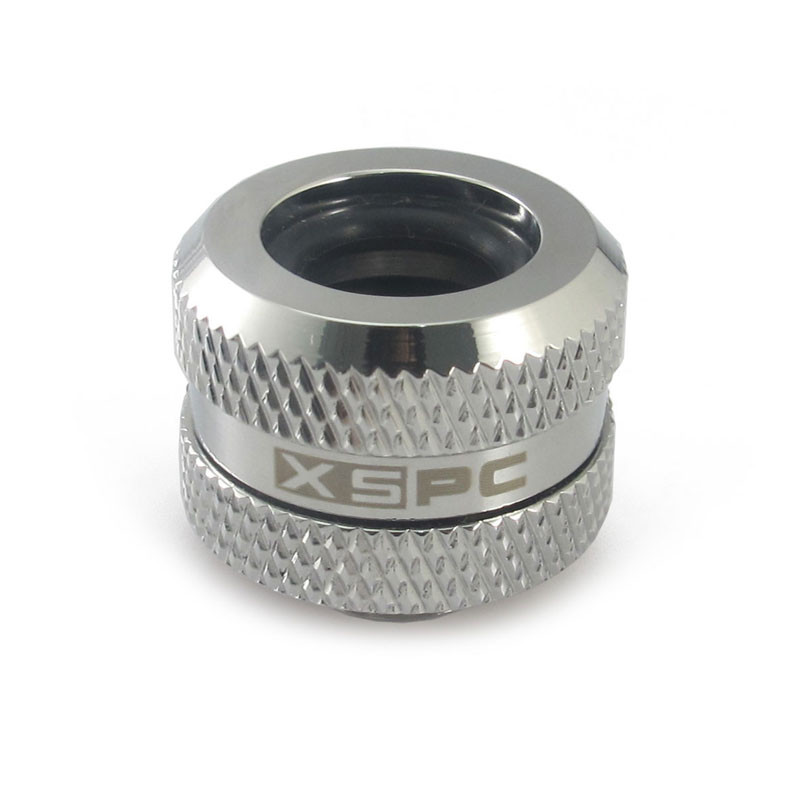XSPC compatible Anschluss G1/4" auf 14mm Hardtube, chrome - 8 Stück