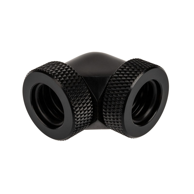 Raijintek compatible Anschluss PELIAS D140906, 14mm, 90 Grad Adapter - 6er-Pack, schwarz