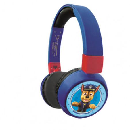 Lexibook compatible - 2 in 1 Bluetooth and Wired comfort foldable Headphones with kids safe volume - Paw Patrol (HPBT010