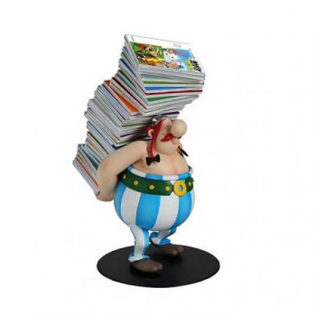 Figurine Obélix (pile de livres)