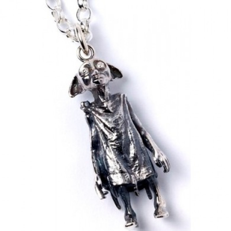 HARRY POTTER - Sterling SILVER Dobby The House Elf Charm Necklace