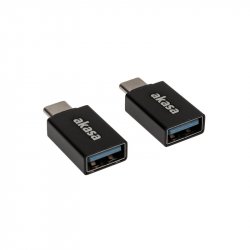 Akasa compatible Typ A auf Typ C USB-Adapter - 2 Stück