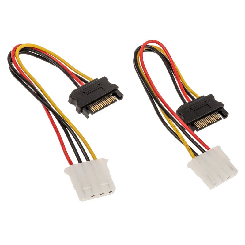 Akasa compatible SATA zu Molex Adapterkabel - 2 Stück