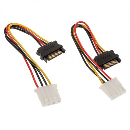 Akasa compatible SATA zu Molex Adapterkabel - 2 Stück