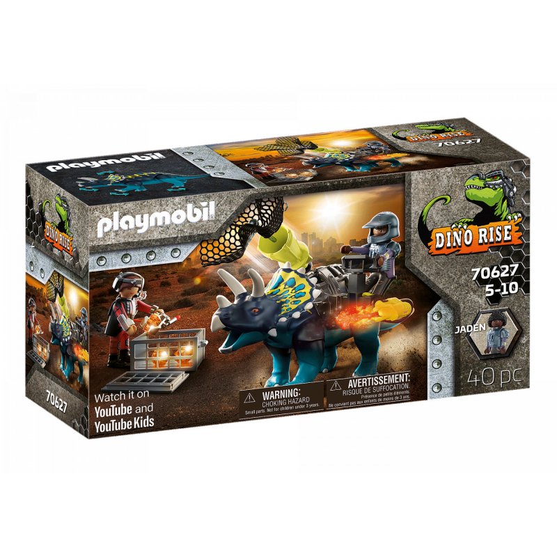 Playmobil Triceratops et soldats