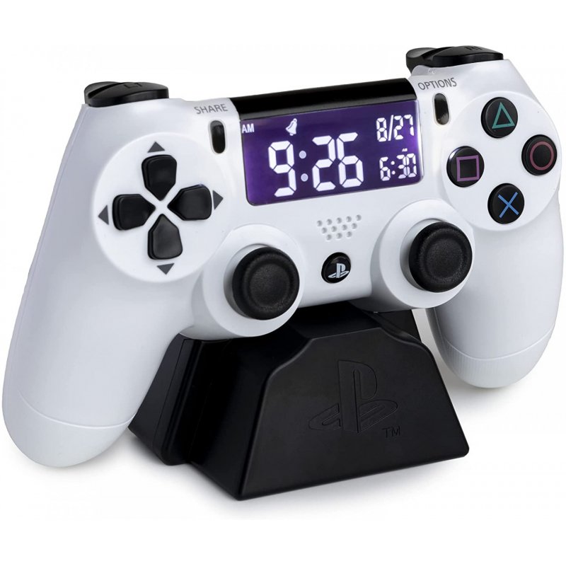Manette de Playstation Réveil avec écran LCD rétroverse Blanc