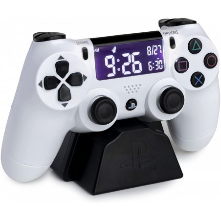 Manette de Playstation Réveil avec écran LCD rétroverse Blanc