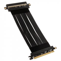 Akasa compatible Riser Black X2 Mark IV, Premium PCIe 4.0 x16 Riser-Kabel, 20 cm - schwarz