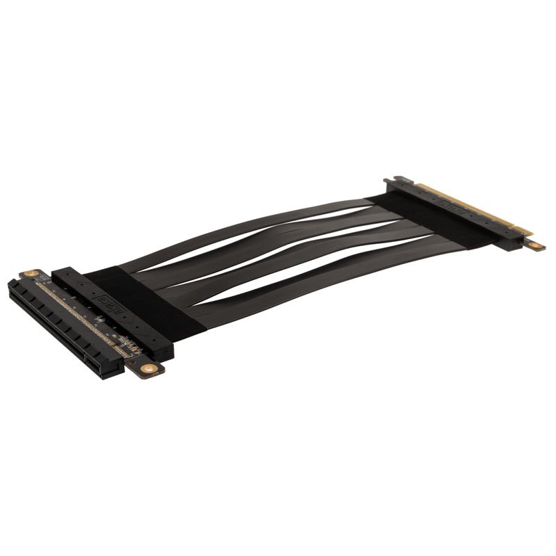 Akasa compatible Riser Black X2 Mark IV, Premium PCIe 4.0 x16 Riser-Kabel, 20 cm - schwarz