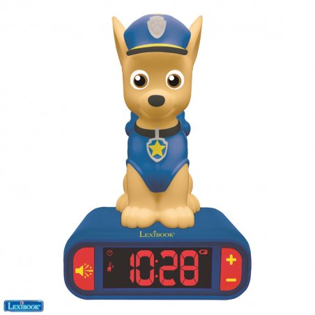 Lexibook compatible - Alarm Clock with Night Light 3D design Paw Patrol Chase and sound effects (RL800PA)