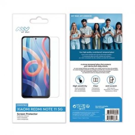 MYWAY VERRE TREMPE PLAT XIAOMI REDMI NOTE 11 5G