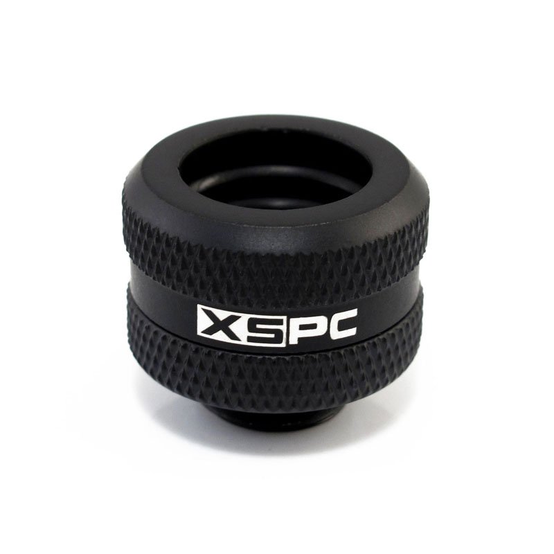XSPC compatible Anschluss G1/4" auf 14mm Hardtube, schwarz matt - 8 Stück