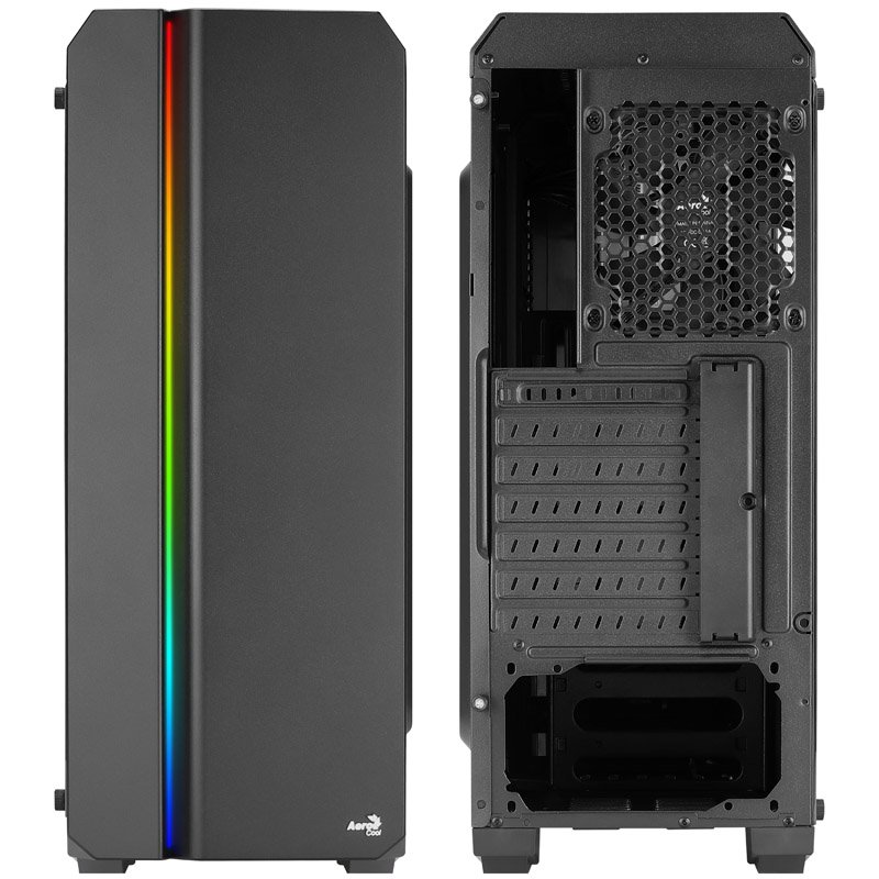 Aerocool Genesis ARGB V1 Midi-Tower, Acryglas - schwarz