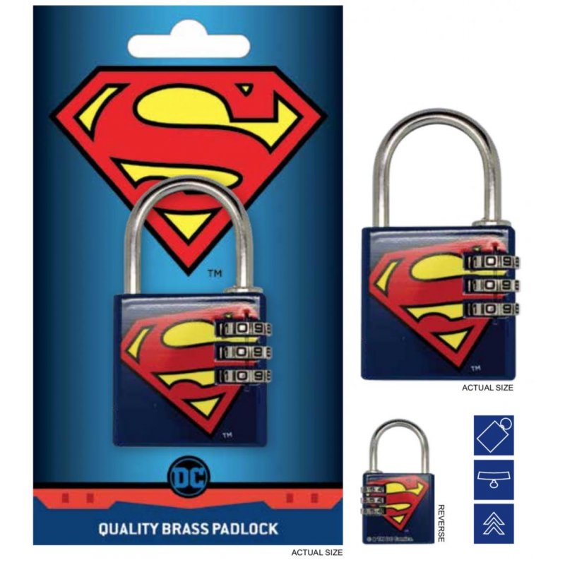 DC COMICS compatible - Cadenas avec code - Superman