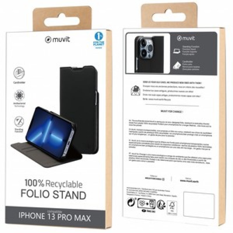 MUVIT FOR CHANGE FOLIO STAND RECYCLETEK IPHONE 13 PRO MAX