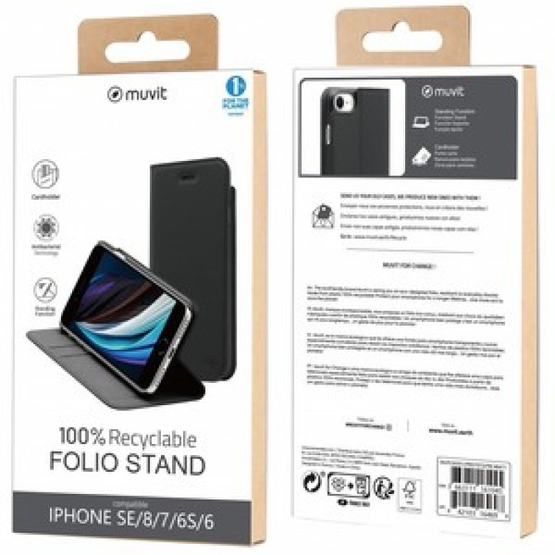 MUVIT FOR CHANGE FOLIO STAND RECYCLETEK IPHONE SE/8/7/6