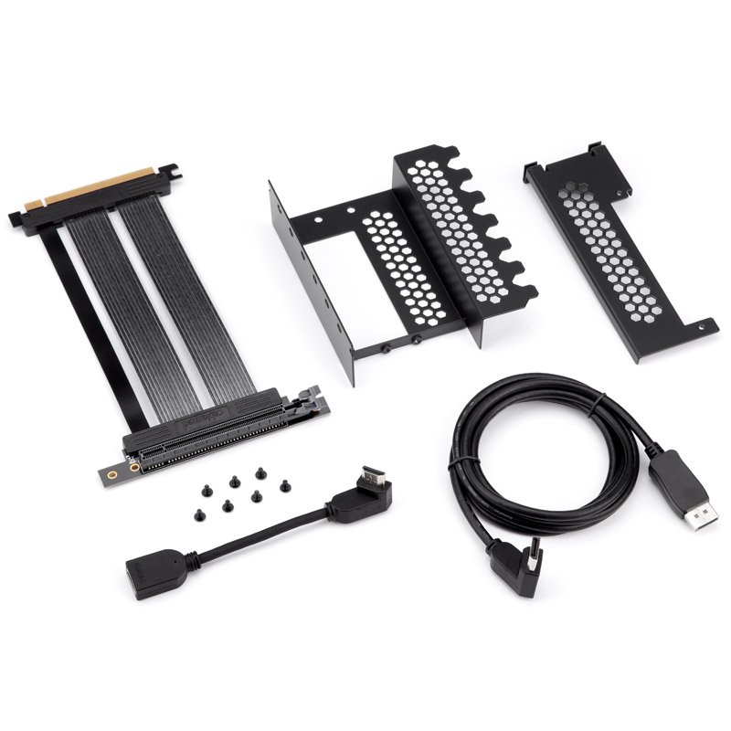 CableMod compatible Vertical PCI-e Bracket PCI-e 4.0 Edition, HDMI + DisplayPort - schwarz